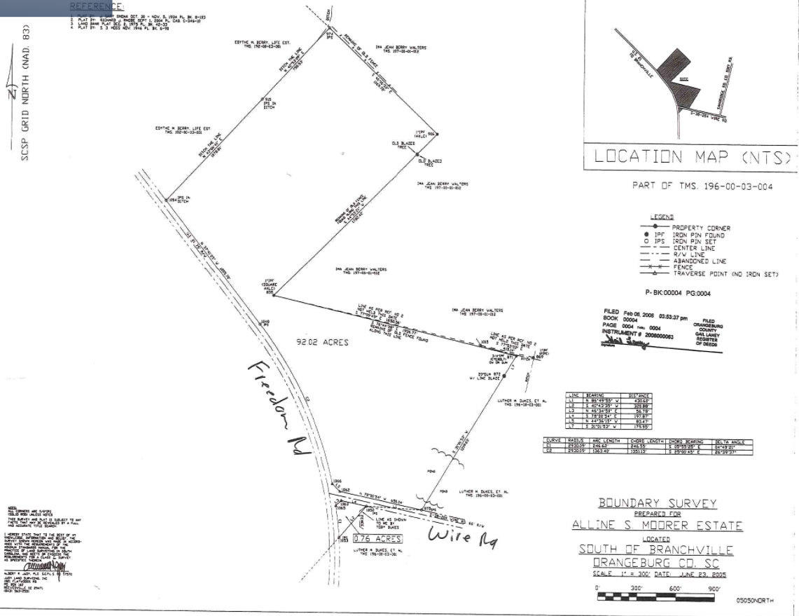1000 Freedom Road Branchville, SC 29432 - Photo 15 of 15 Plat - 1000 Freedom Rd. listing