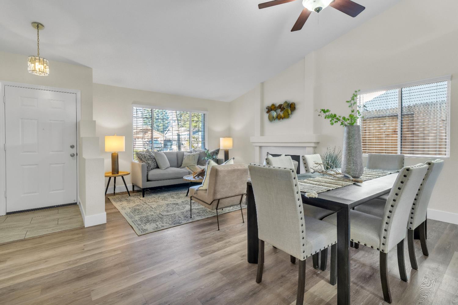 4711 Stuart Street Rocklin, CA 95765 - Photo 7 of 48 a view of a dining room with furniture and wooden floor