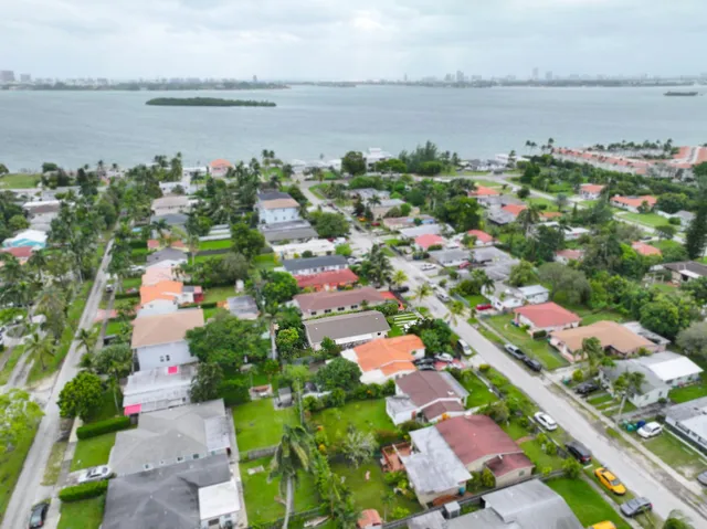 a city view with a lake view