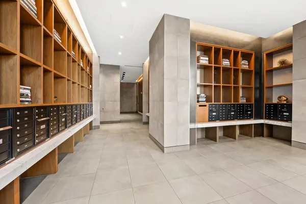 a view of locker room and window