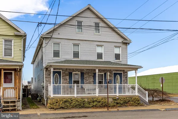 a front view of a house