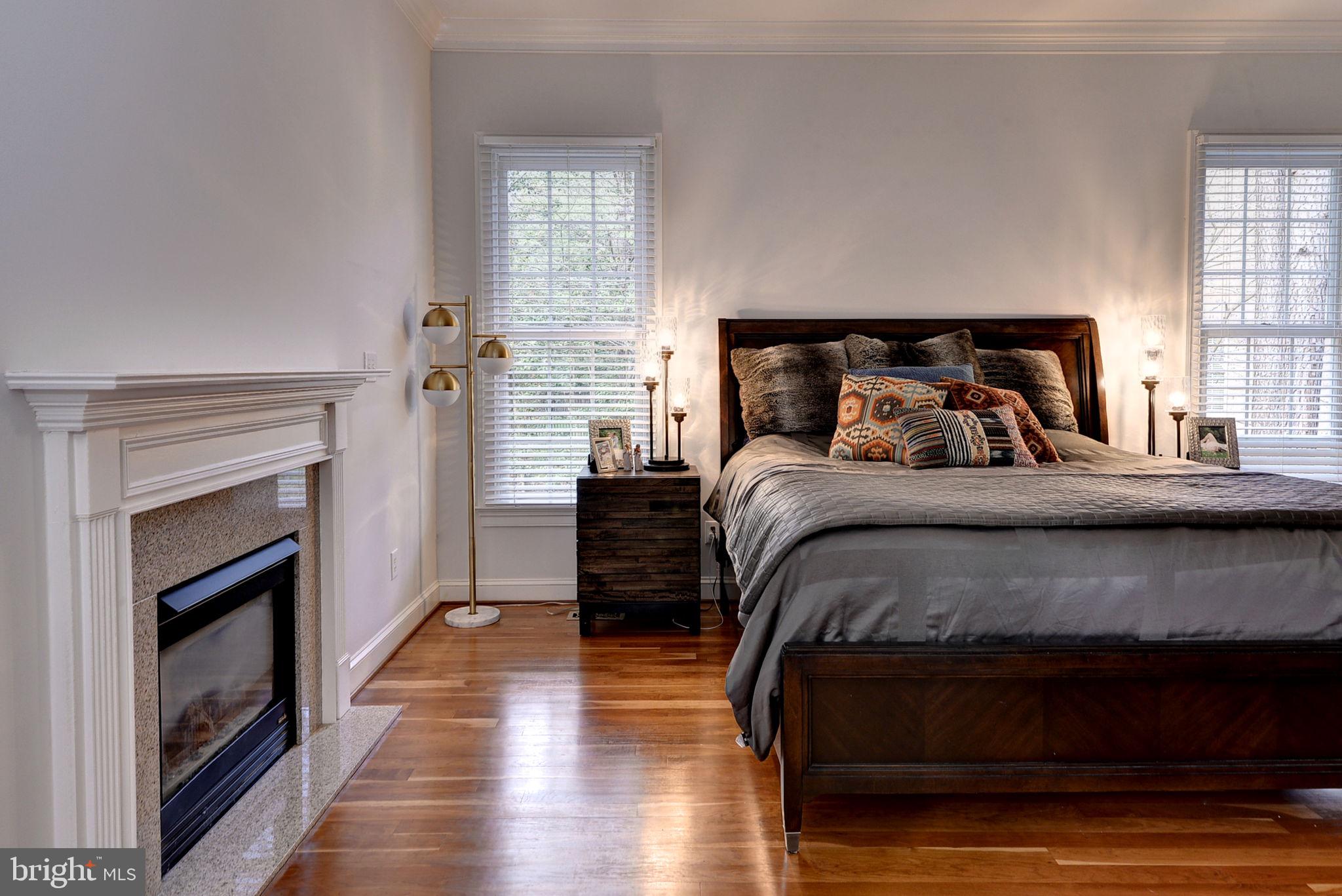 2076 Harpers Mill Road Williamsburg, VA 23185 - Photo 20 of 63 a bedroom with a bed and a fireplace