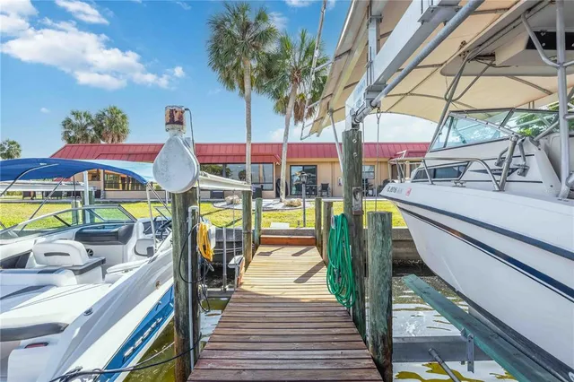 a view of a swimming pool with a yard