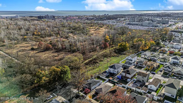 an aerial view of multiple house