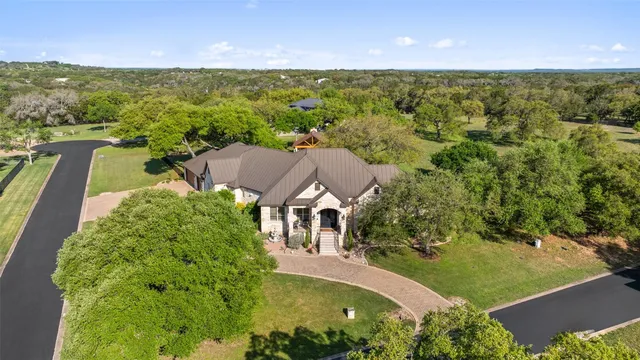 an aerial view of residential building with outdoor space