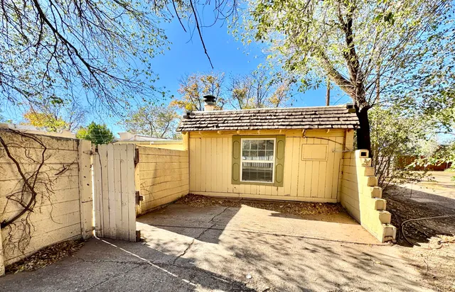 a view of a door of the house