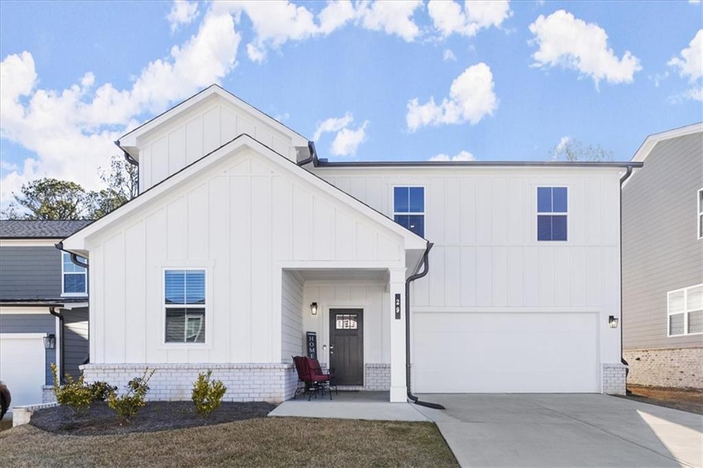 a front view of a house