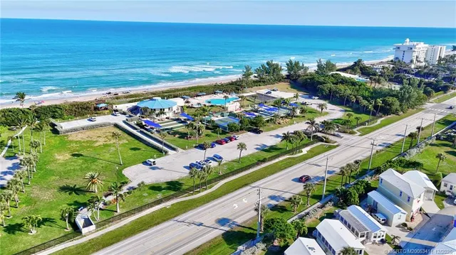 an aerial view of a city