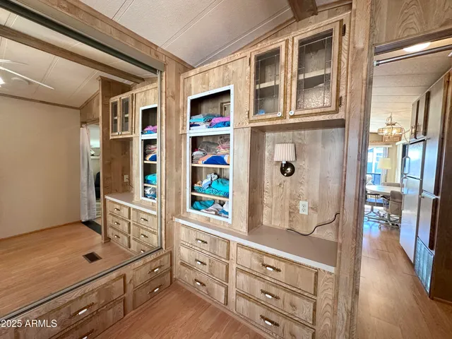 a view of a house with a kitchen