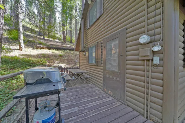 a view of a balcony with chairs