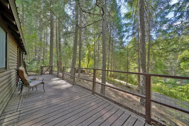 a view of a black gate