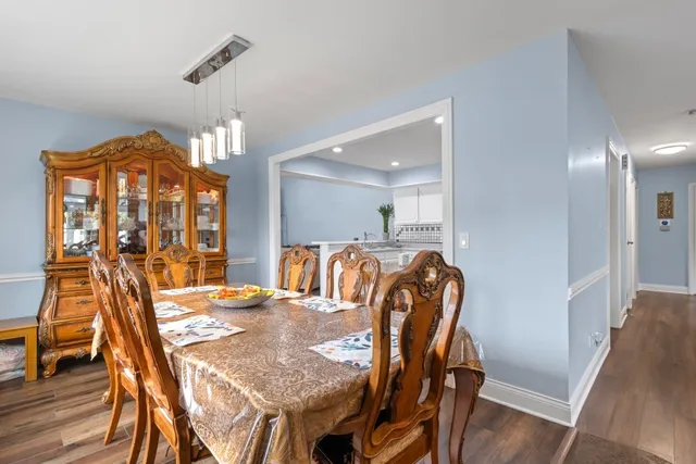 a dinning room dining space with furniture