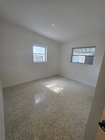 an empty room with a window