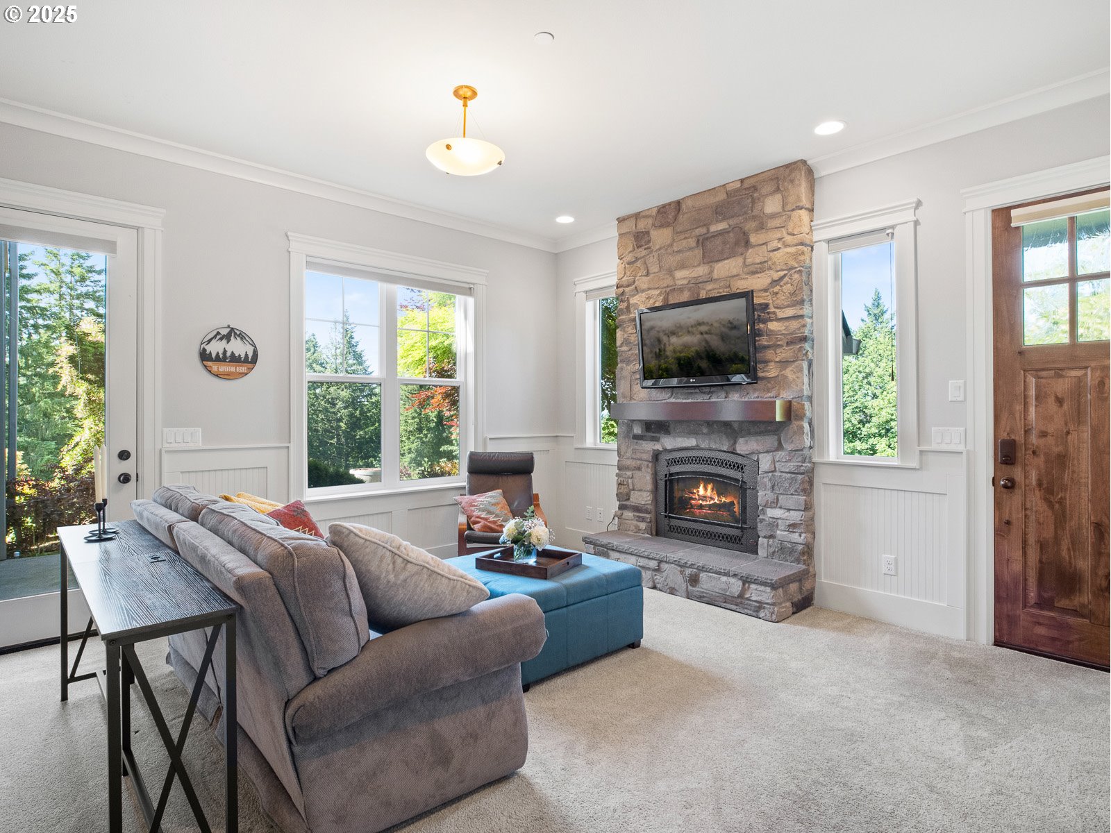 13848 Southeast Diamond Rdg Road Happy Valley, OR 97086 - Photo 36 of 48 a living room with furniture and a fireplace
