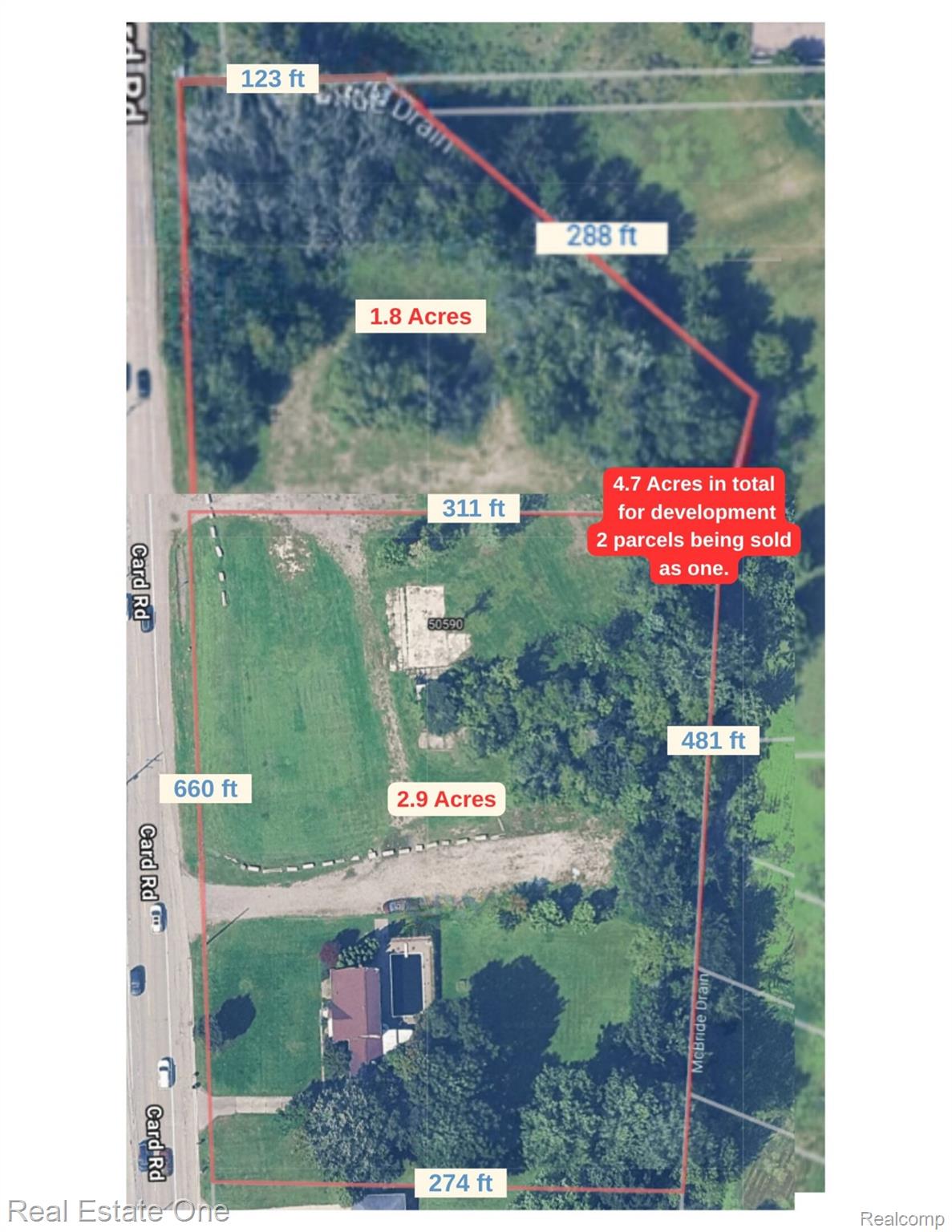 50590 Card Road Macomb, MI 48044 - Photo 37 of 37 COMBINED LOTS with Lot dimensions totaling 4.7 acres