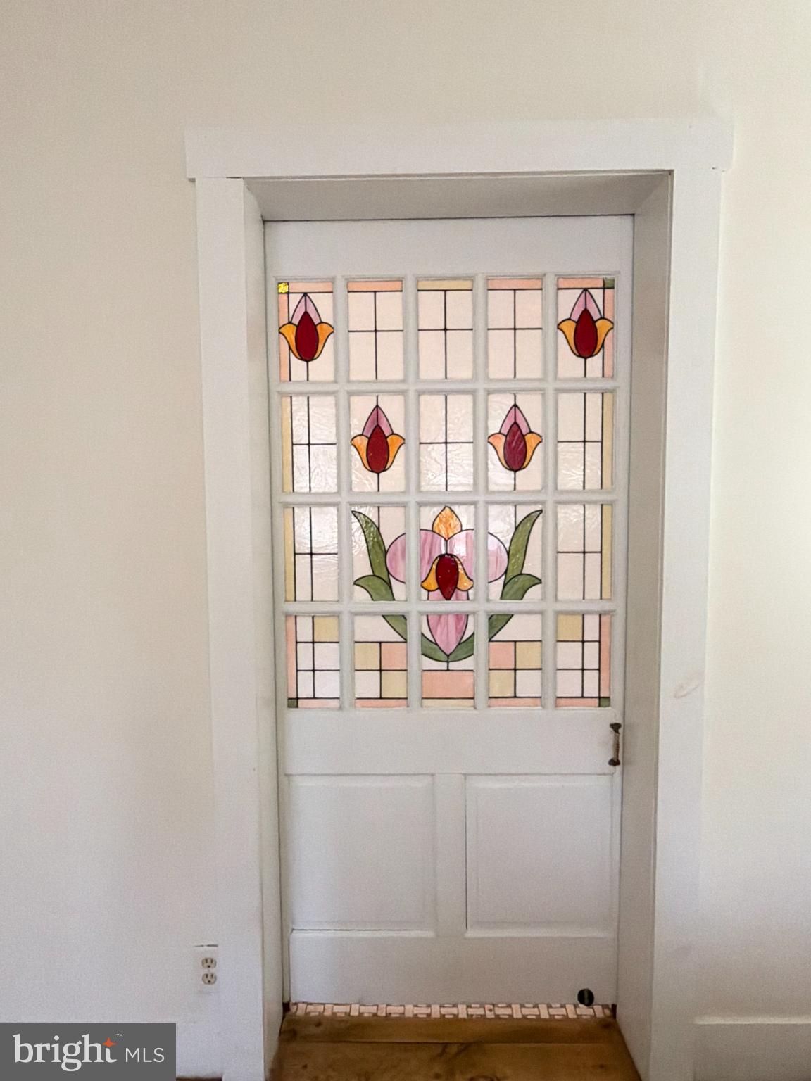 16756 Mount Airy Road Shrewsbury, PA 17361 - Photo 63 of 93 Stunning stained glass door with floral design.