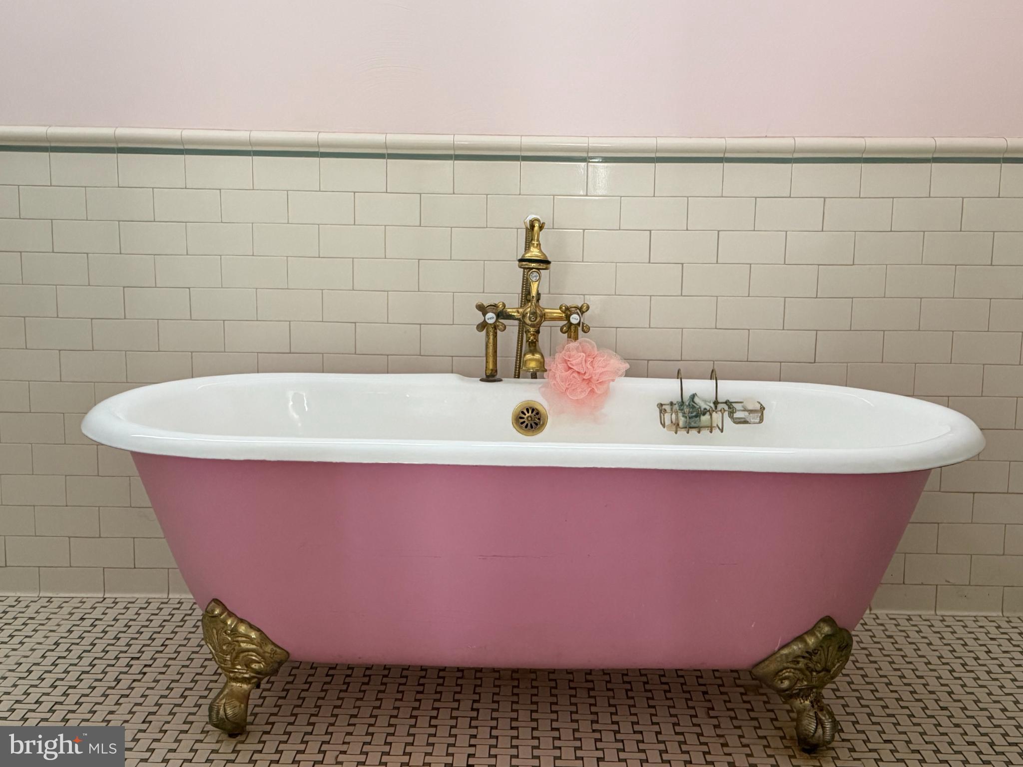 16756 Mount Airy Road Shrewsbury, PA 17361 - Photo 66 of 93 Charming pink clawfoot tub in a vintage bath.