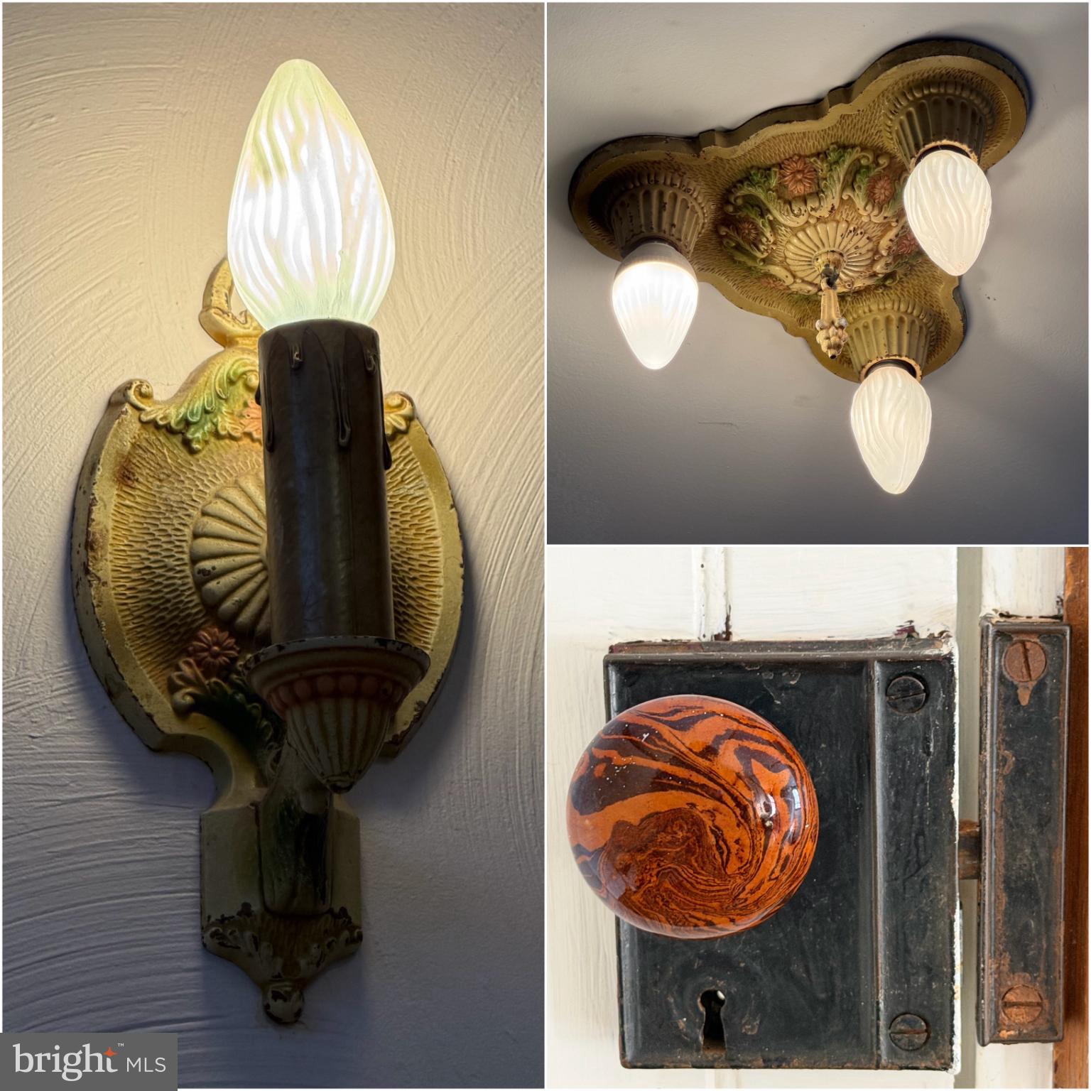 16756 Mount Airy Road Shrewsbury, PA 17361 - Photo 70 of 93 Vintage lighting and ornate door hardware.