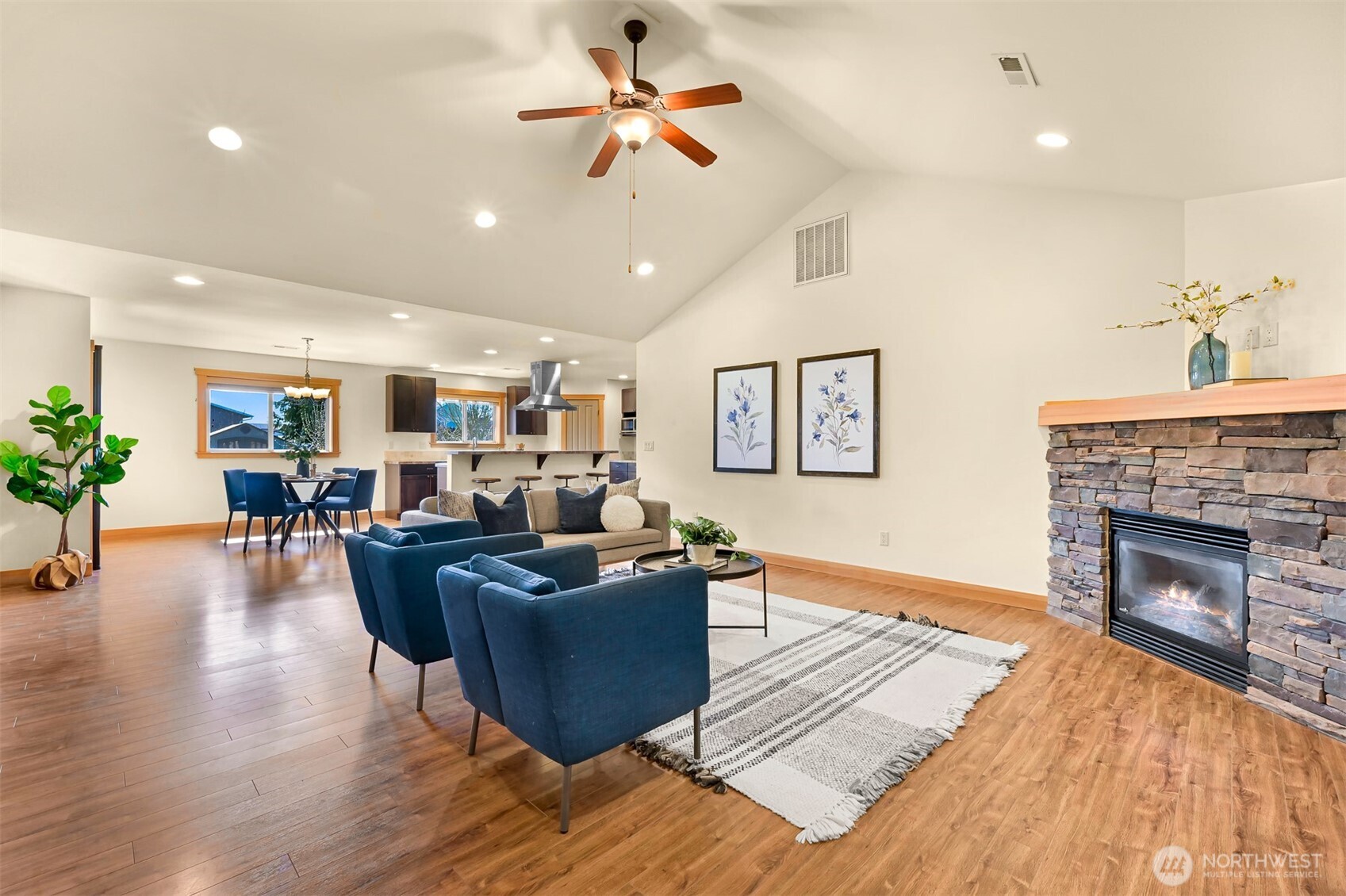 403 Westview Place Nooksack, WA 98276 - Photo 4 of 28 a living room with furniture fireplace and window