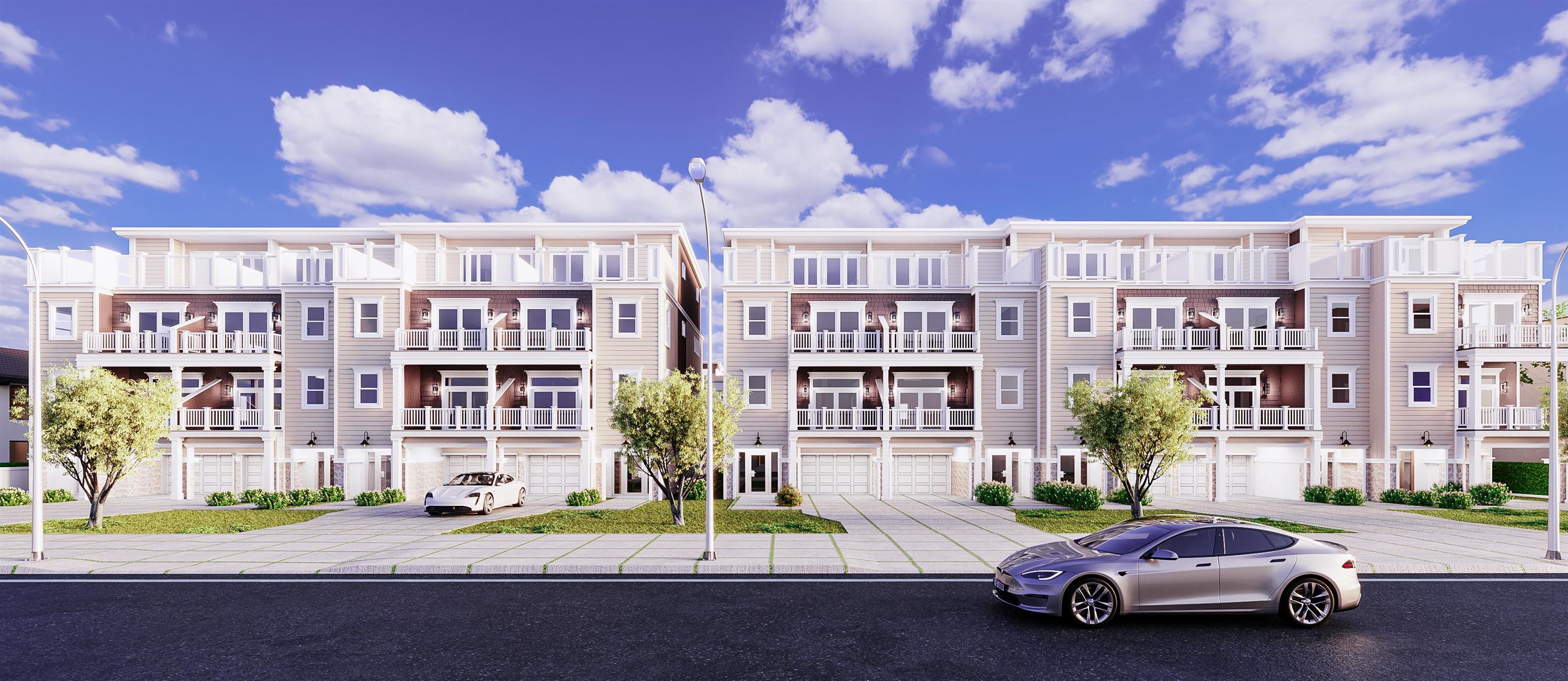 a car parked in front of a building