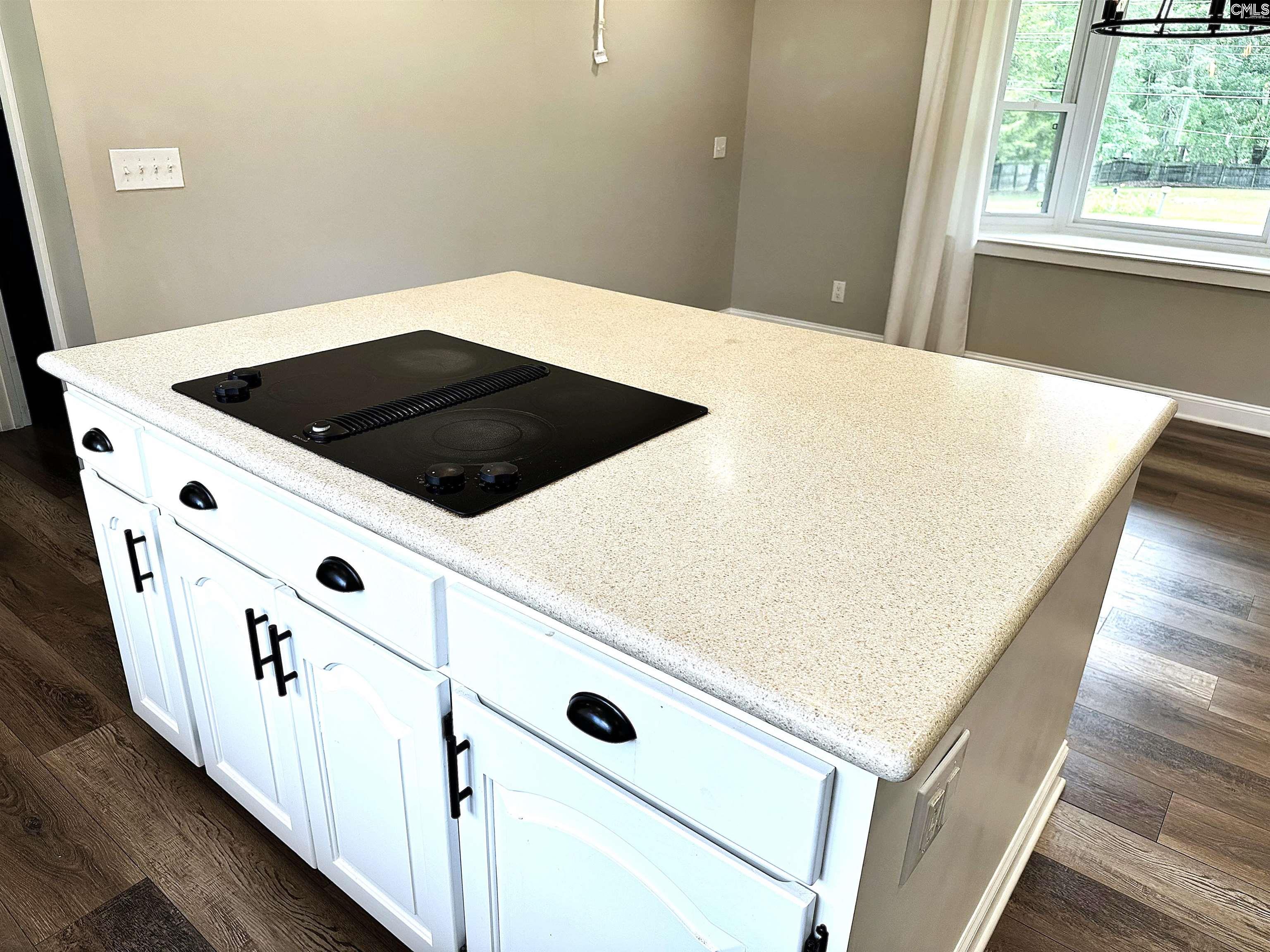 535 Sandbar Road Chapin, SC 29036 - Photo 10 of 23 a close view of kitchen island with wooden floor