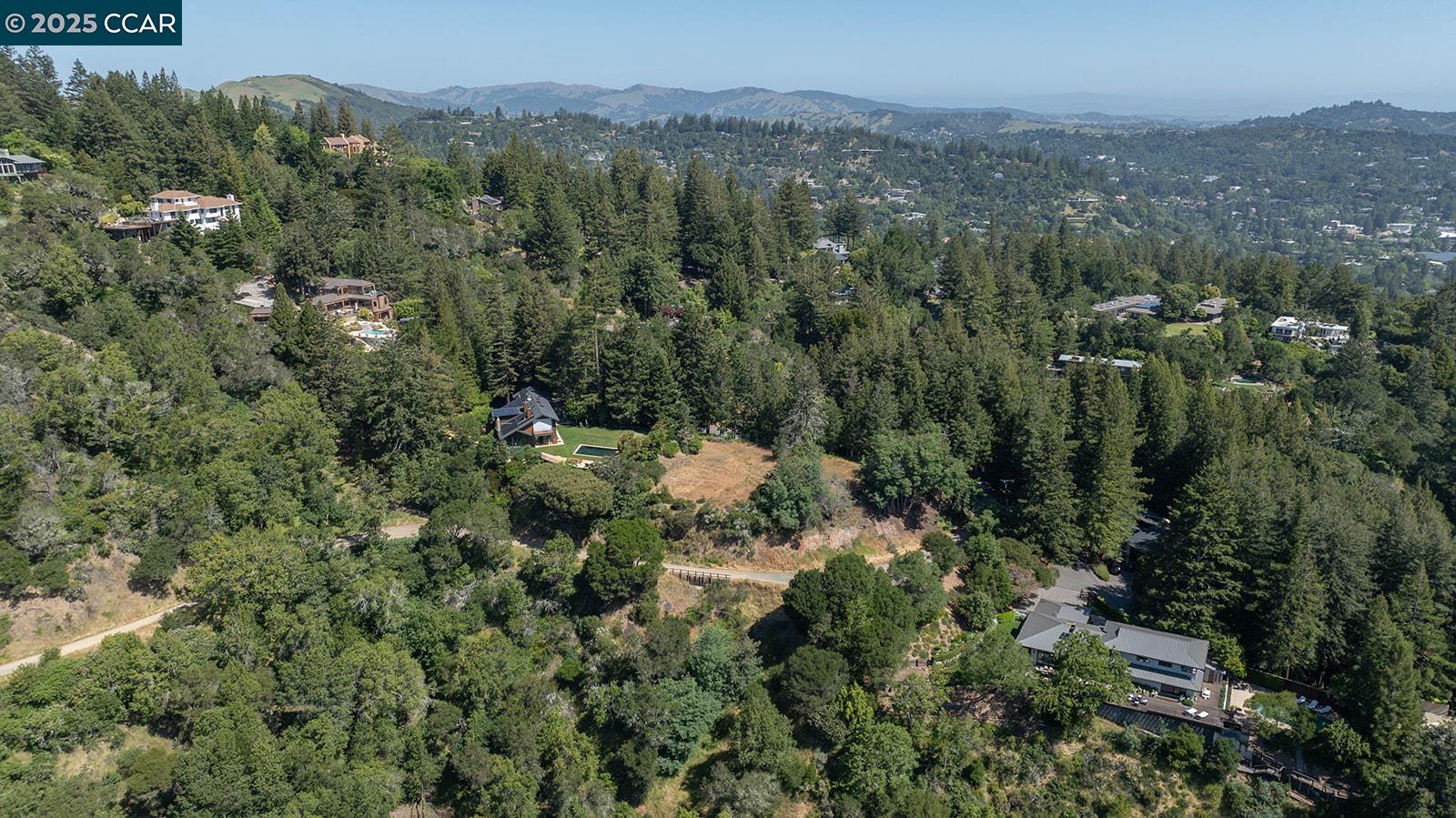Kentfield Kentfield, CA 94904 - Photo 8 of 12 an aerial view of residential house with outdoor space and trees all around