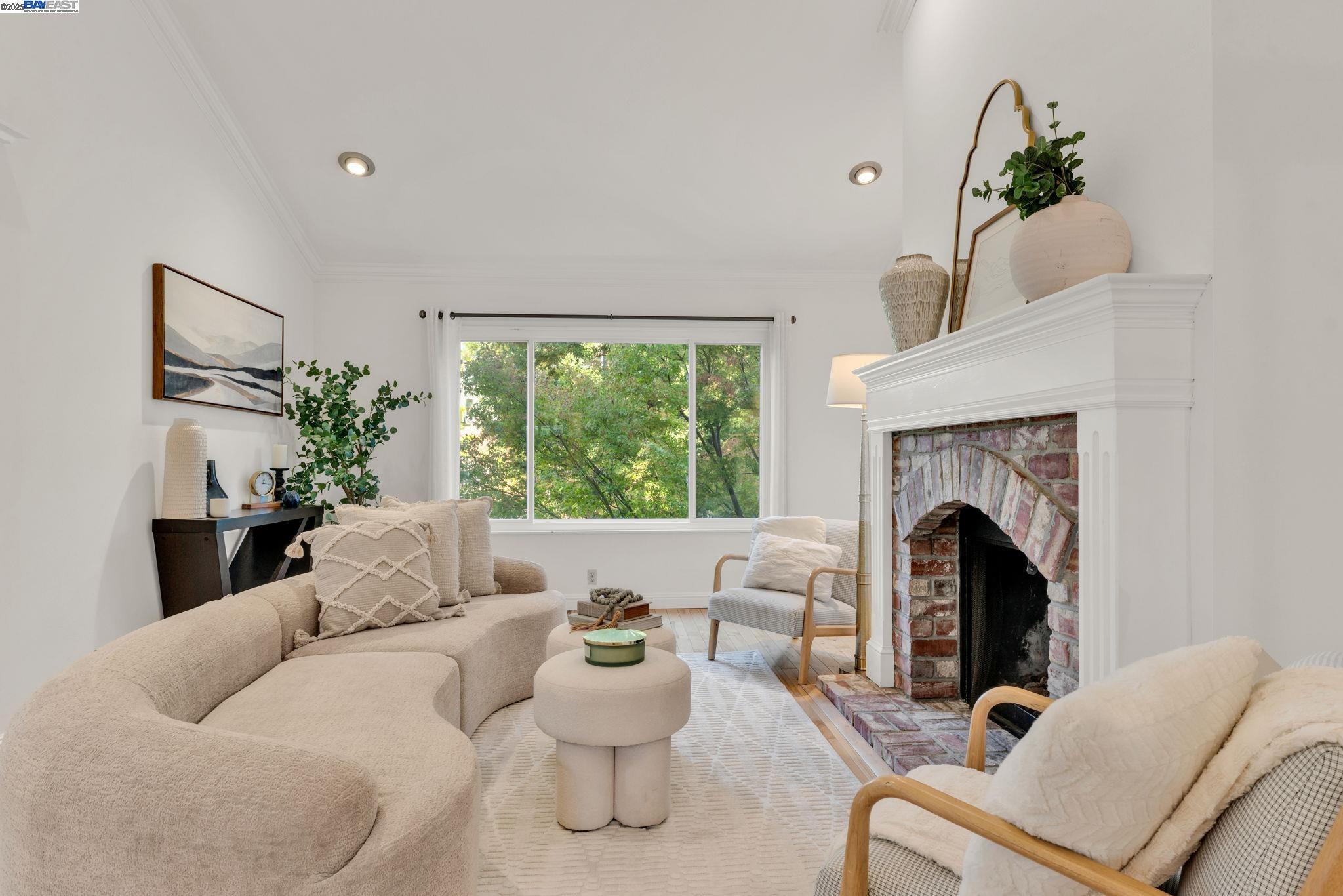 394 Camelback Road Pleasant Hill, CA 94523 - Photo 1 of 1 a living room with furniture and a fireplace