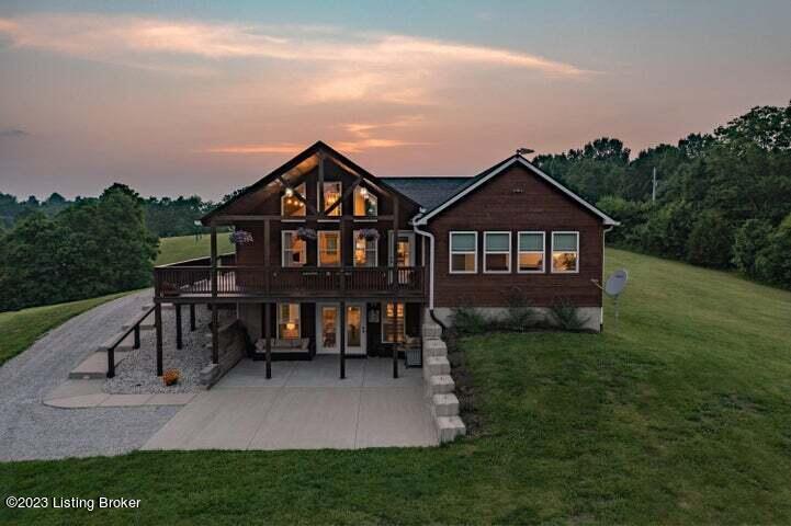 1695 Leathers Road Lawrenceburg, KY 40342 - Photo 4 of 73 Stunning evening view of back of home, new gravel drive to lower level
