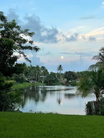 a view of lake from next to house