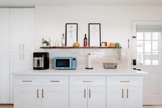 a view of microwave oven