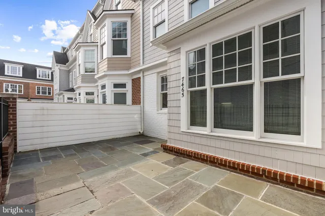 a view of a building from a balcony