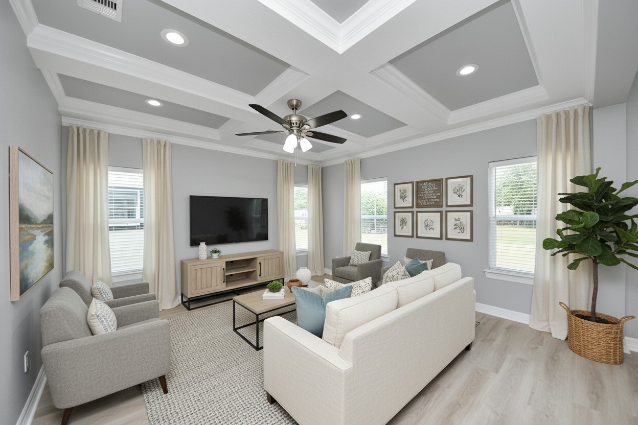406 North 4th Street Beasley, TX 77417 - Photo 4 of 29 a living room with furniture and a flat screen tv
