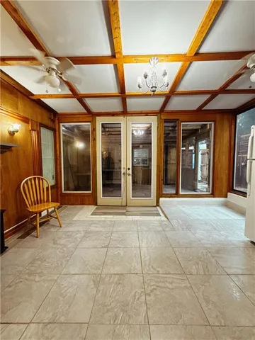 a view of an entryway with a building