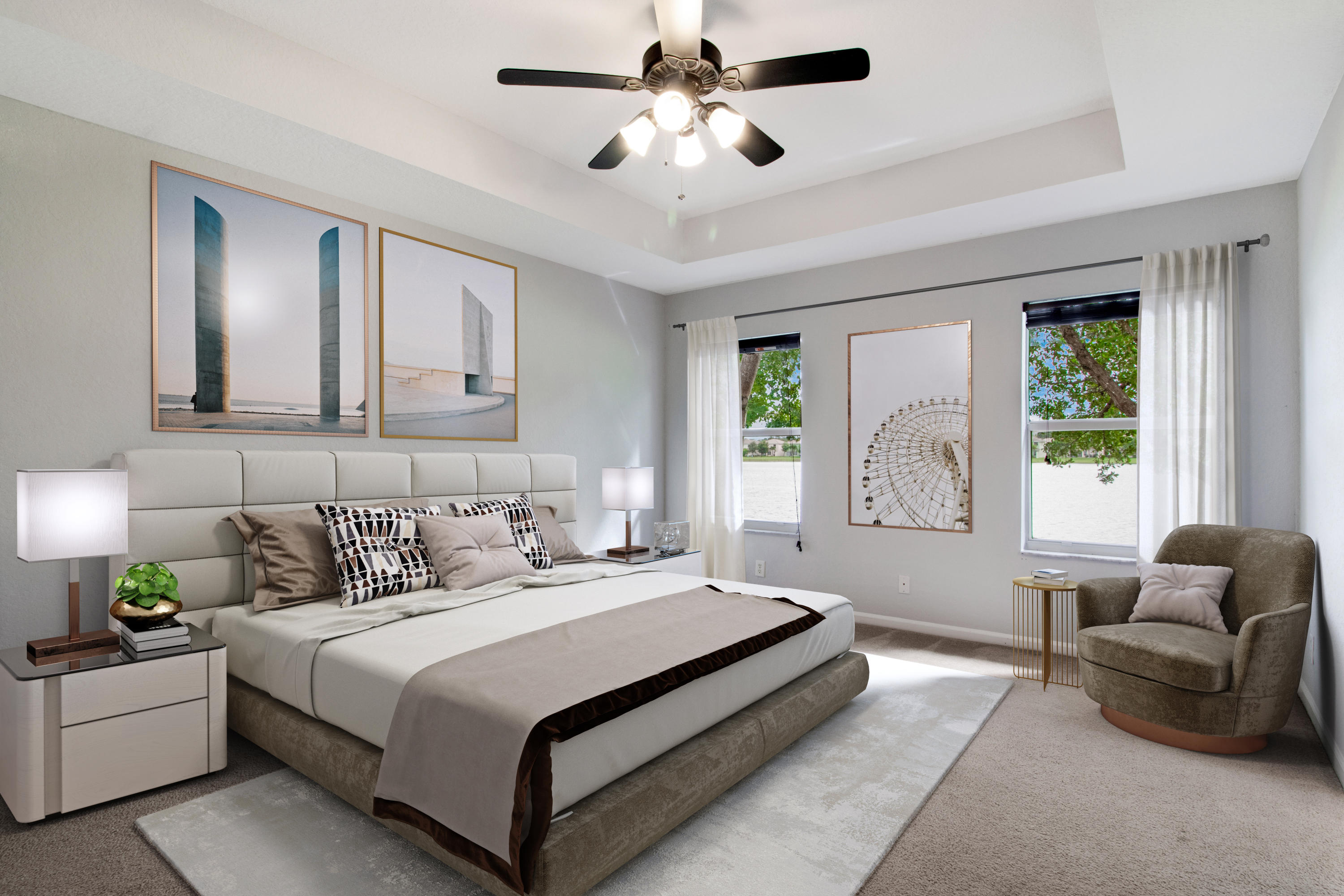 6063 Adriatic Way Greenacres, FL 33413 - Photo 18 of 33 Staged Master Bedroom