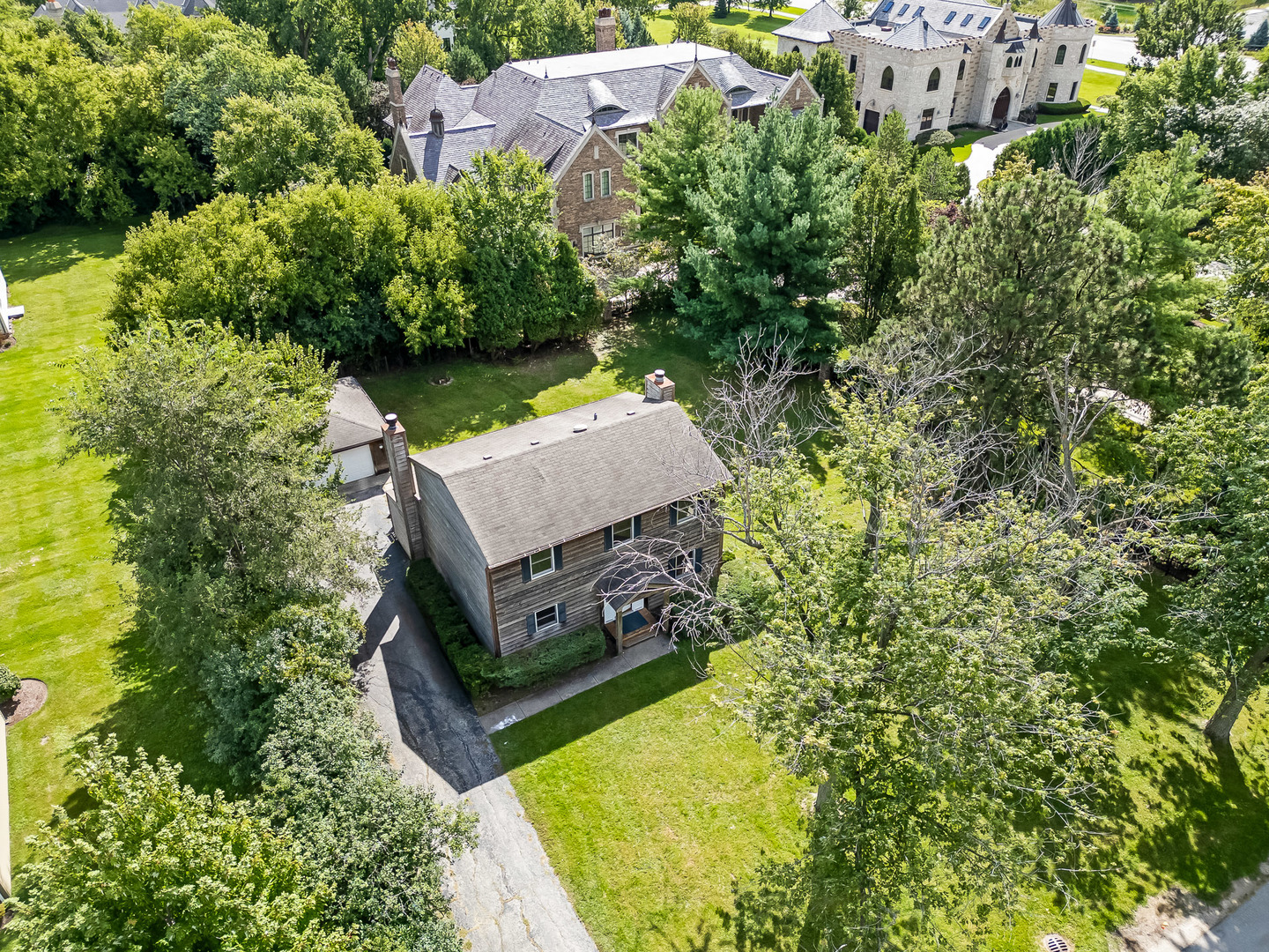 3007 Lincoln Road Oak Brook, IL 60523 - Photo 20 of 25 an aerial view of a house with a yard basket ball court and outdoor seating