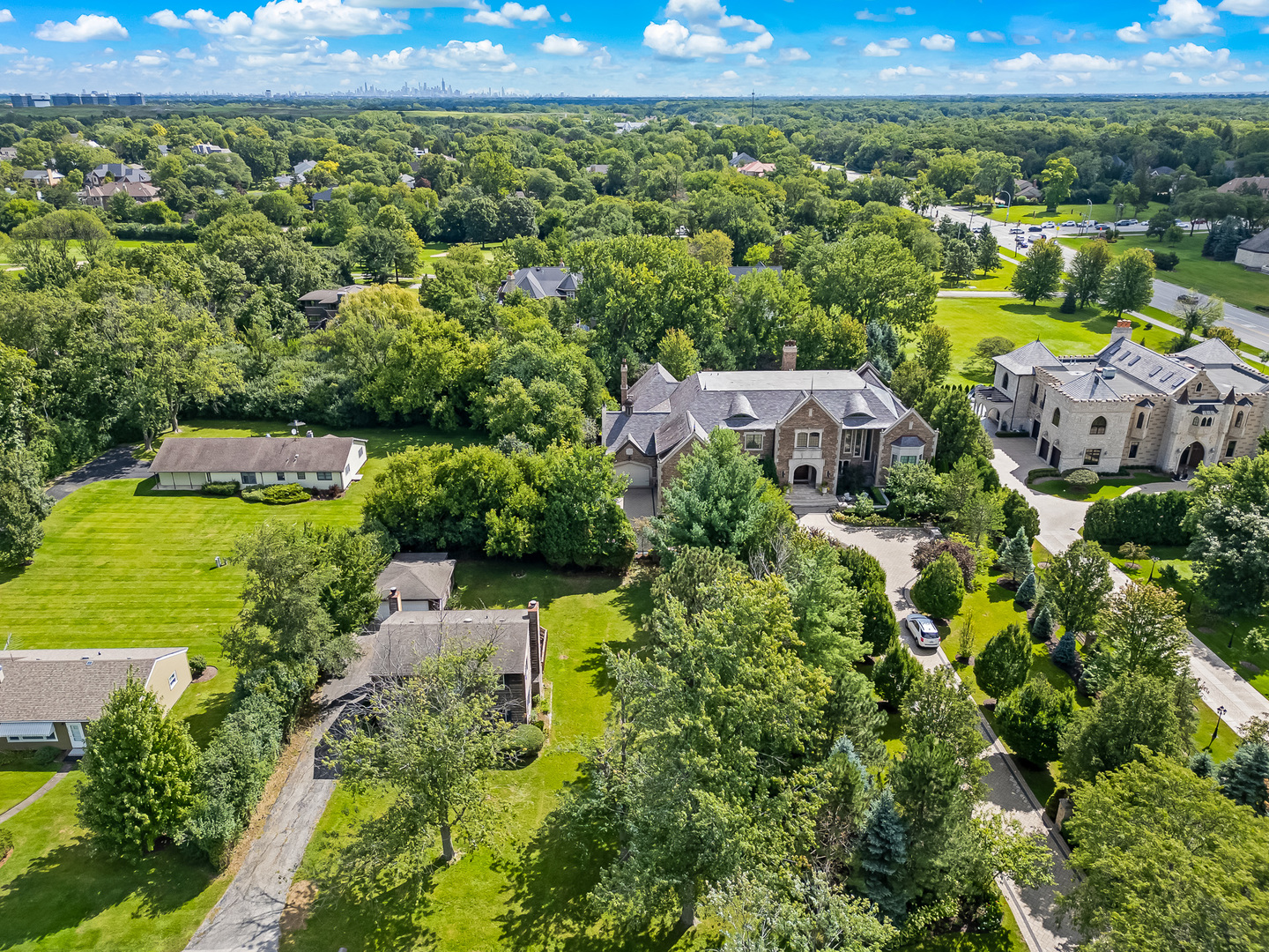 3007 Lincoln Road Oak Brook, IL 60523 - Photo 24 of 25 an aerial view of a house with a garden
