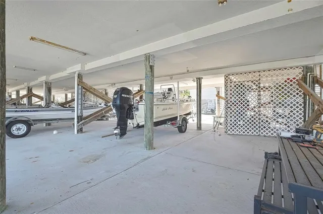 a view of a terrace with a lake view