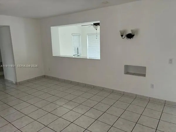 an empty room with a window