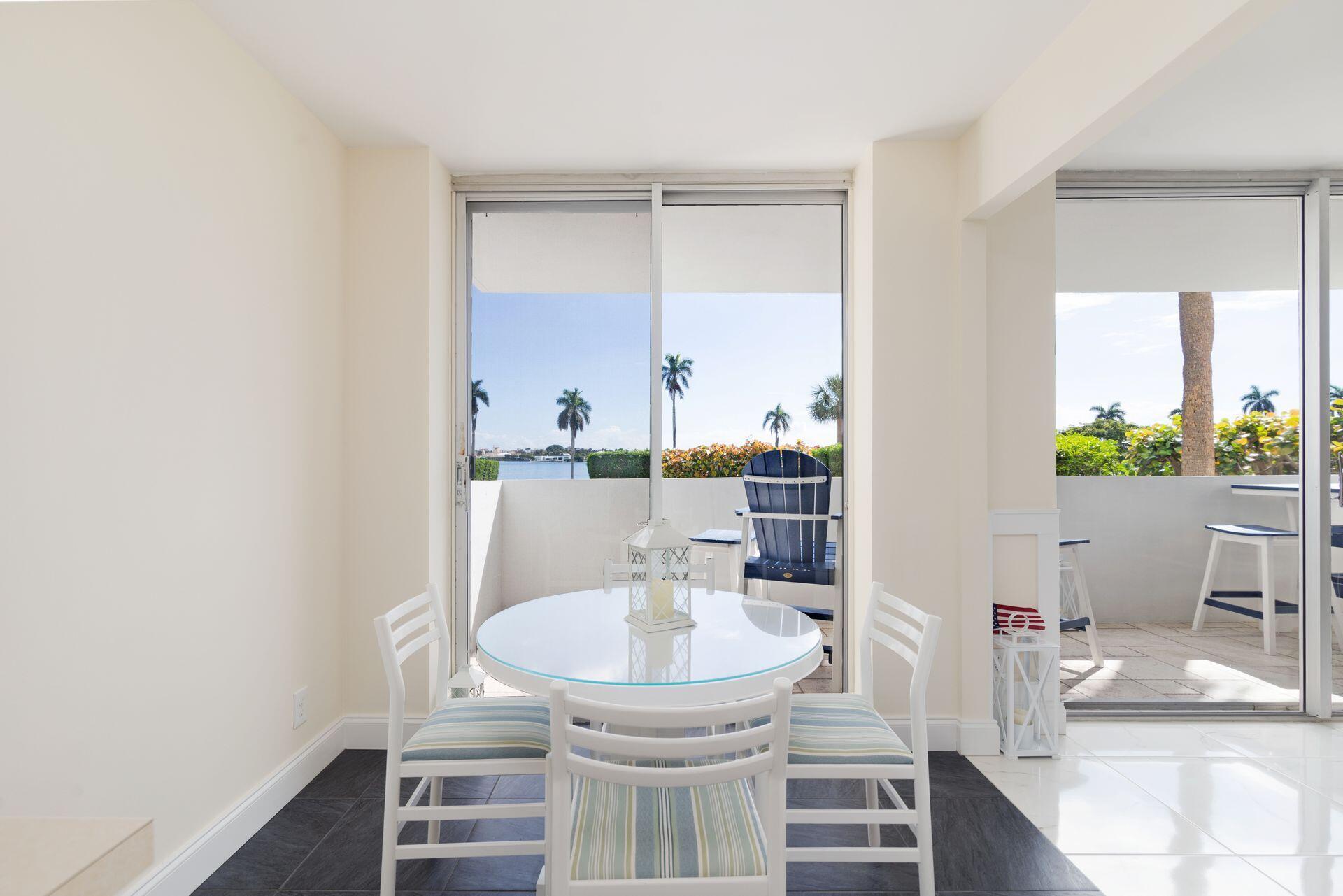1701 South Flagler Drive, Unit 207 West Palm Beach, FL 33401 - Photo 11 of 26 a dining room with furniture and window