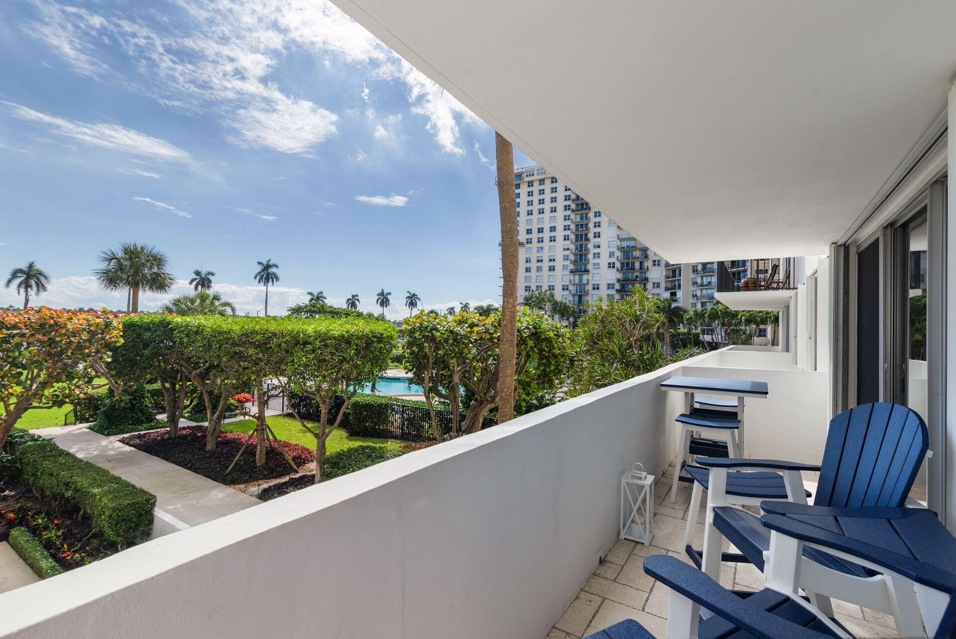1701 South Flagler Drive, Unit 207 West Palm Beach, FL 33401 - Photo 20 of 26 a view of balcony with furniture