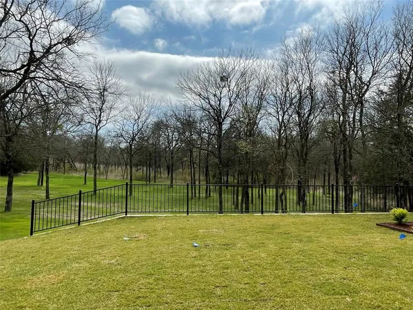 a view of a backyard