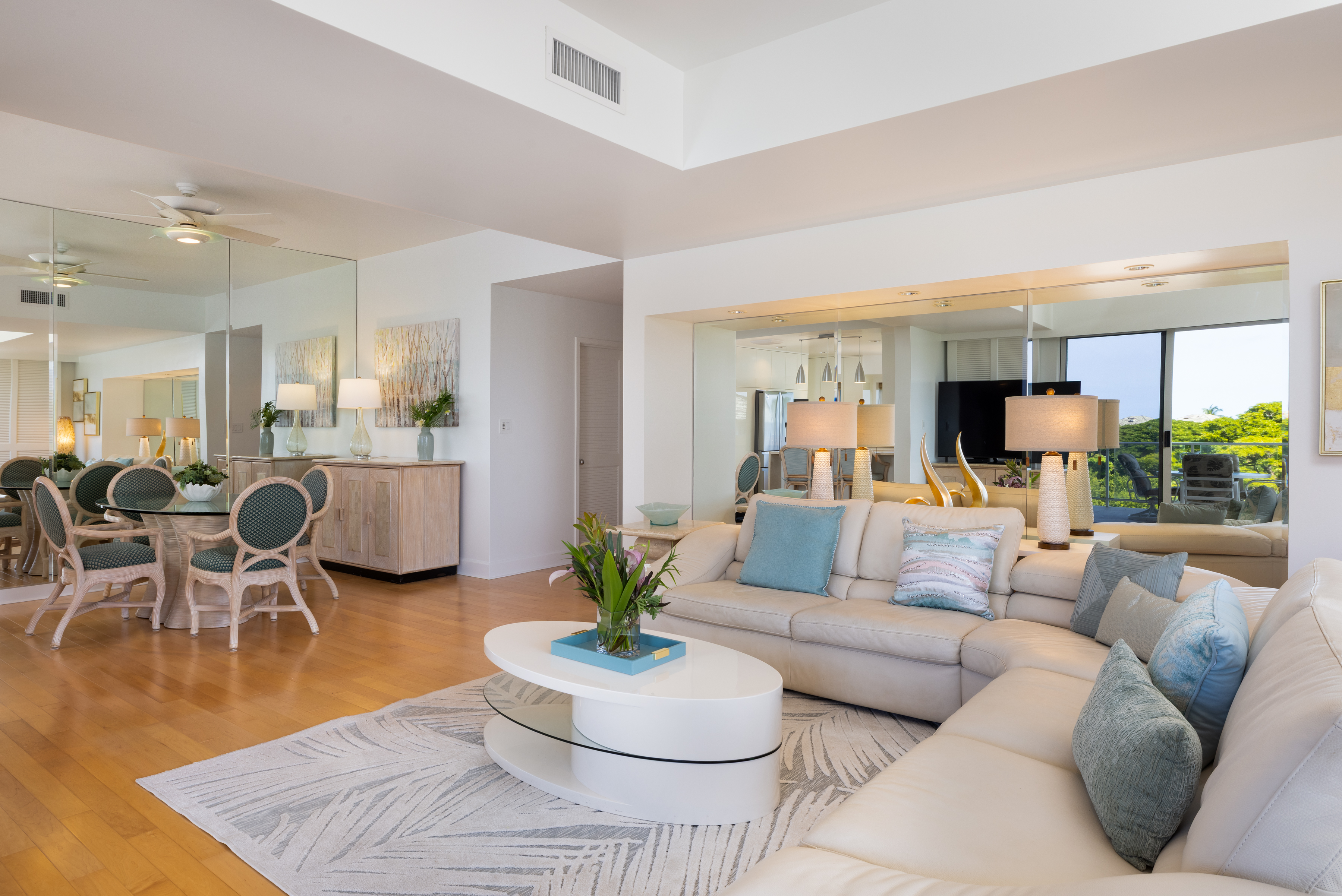 69-1010 Keana Place, Unit C202 Waikoloa, HI 96738 - Photo 10 of 30 a living room with furniture and a view of kitchen