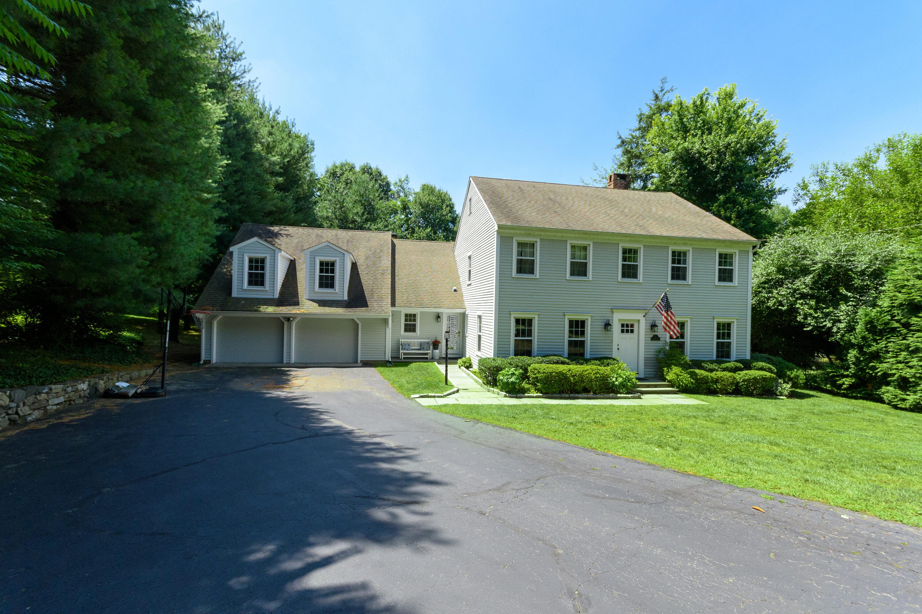 2 Red Barn Road Darien, CT 06820 - Photo 2 of 36 a view of a house with a big yard plants and large trees