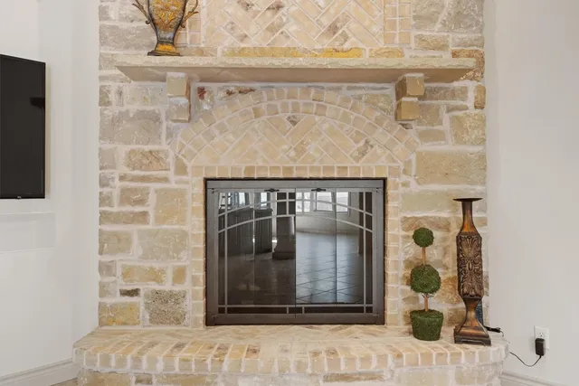 a view of wooden door