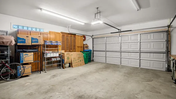 a view of a garage room