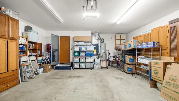 a view of a room with racks