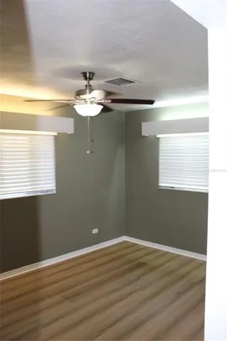 a view of a livingroom with a window