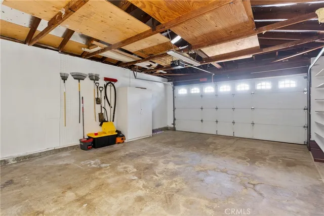 a view of a indoor garage