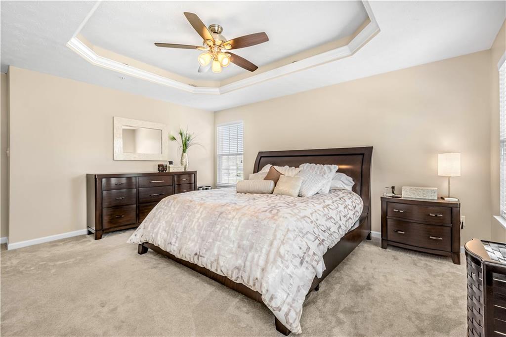609 Rosecliff Road Wexford, PA 15090 - Photo 19 of 25 The magnificent master featuring a backlit tray ceiling & more of that ultra plush carpet.