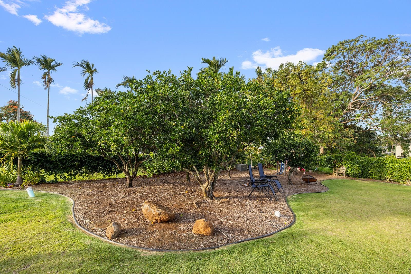 1697 Haiku Road Haiku, HI 96708 - Photo 37 of 48 a view of a fountain in the backyard of a house